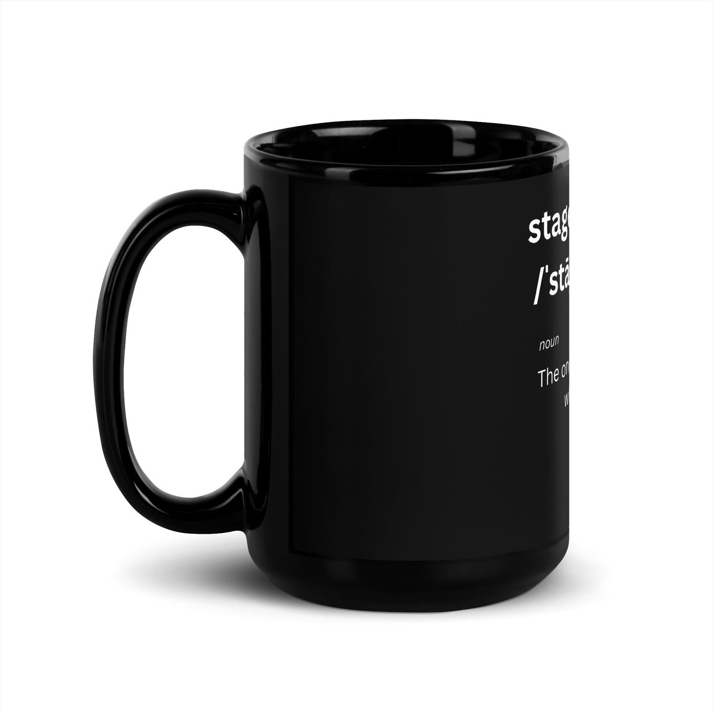 Stage Manager's Black Glossy Mug