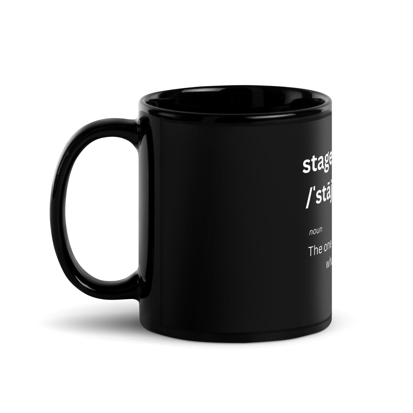 Stage Manager's Black Glossy Mug