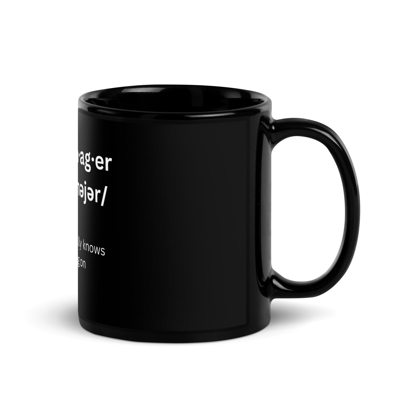 Stage Manager's Black Glossy Mug