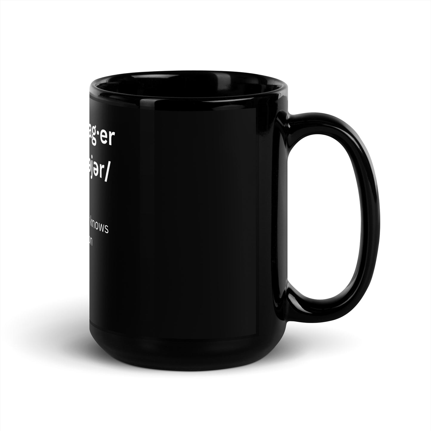 Stage Manager's Black Glossy Mug